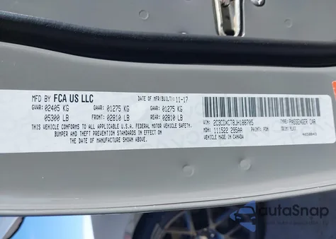 2018 Dodge Charger Daytona Rwd from USA, damaged, VIN 2C3CDXCT8JH188705